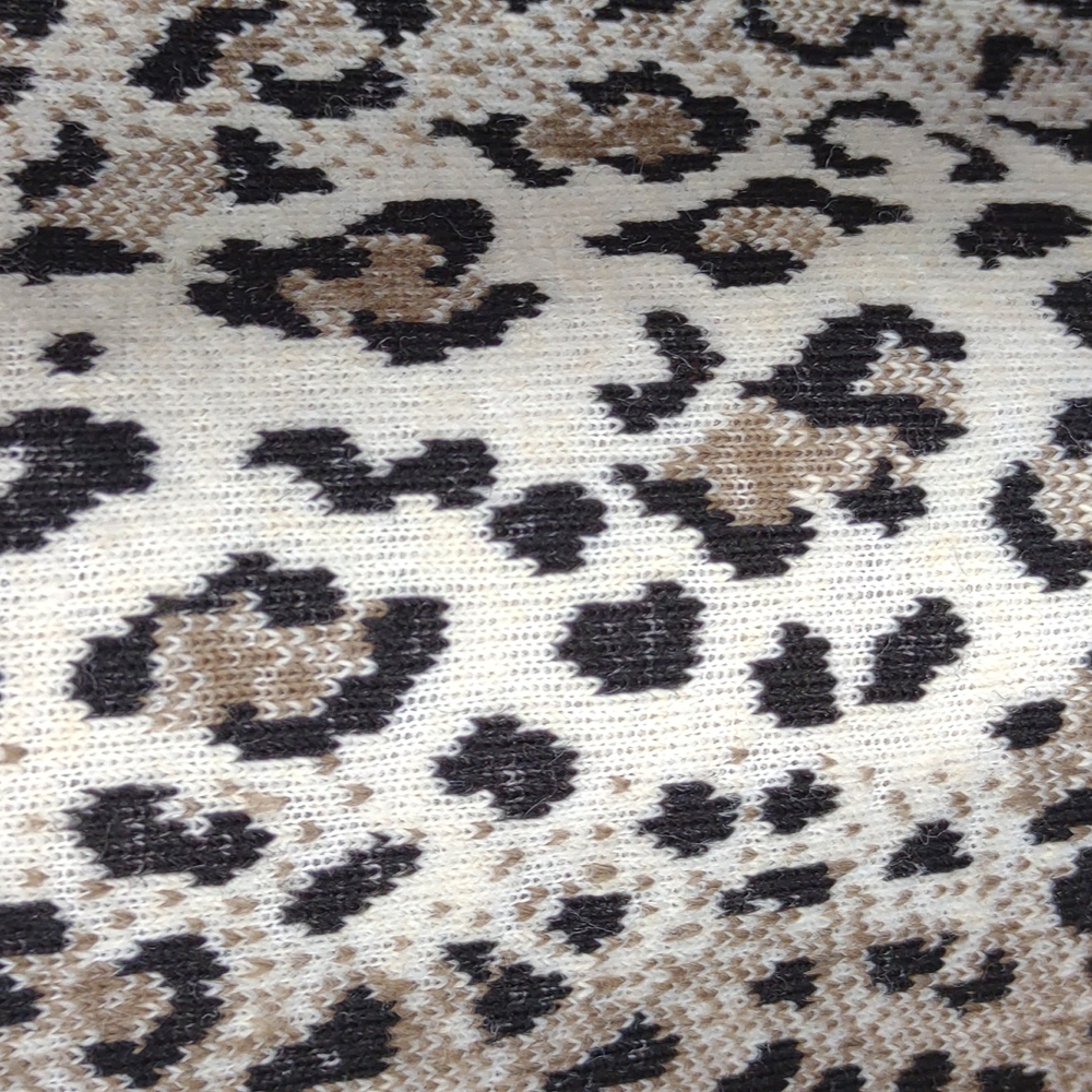 Coldwater Creek Brown Cream Cheetah Leopard Animal Print Fleece Faux Fur BU Vest - Picture 10 of 11